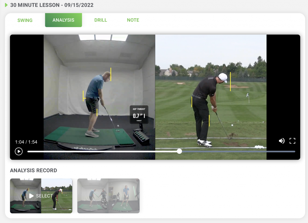 Golftec clubhouse app video