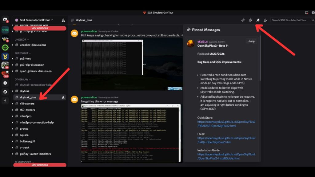 simulator golf tour discord