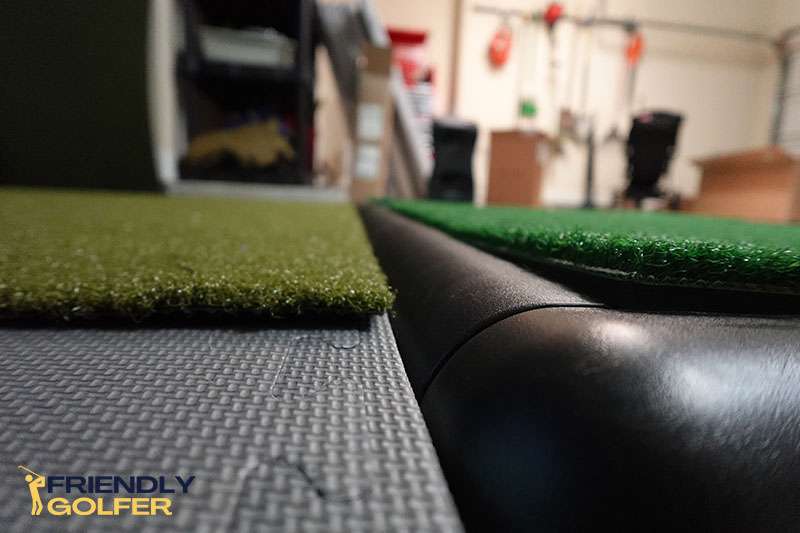 truestrike golf mat next to 1" foam tiles