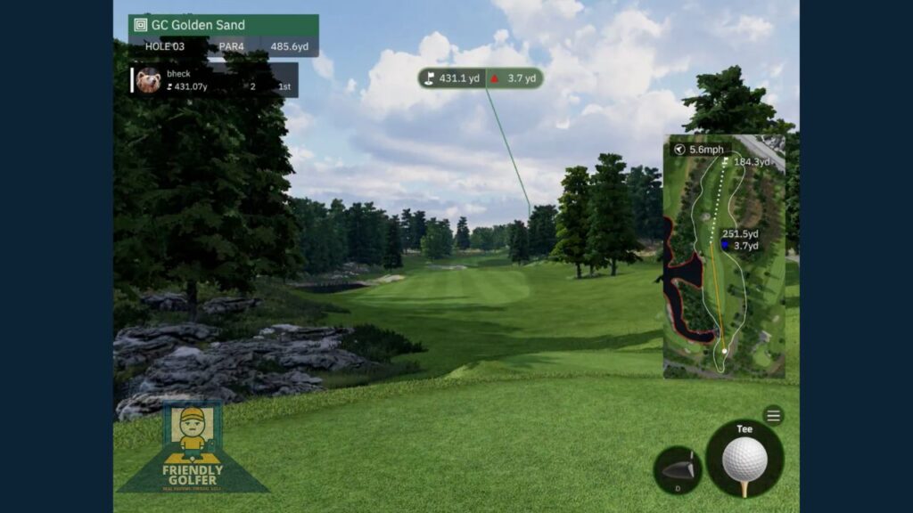 82 square golf course play