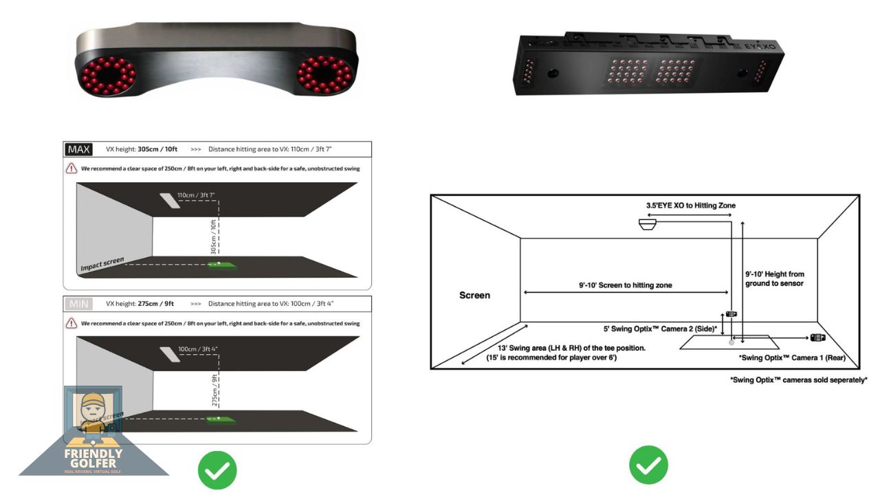 protee vx vs eye xo space requirements

