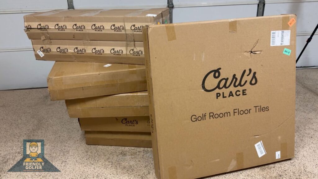 carls golf room floor tile boxes